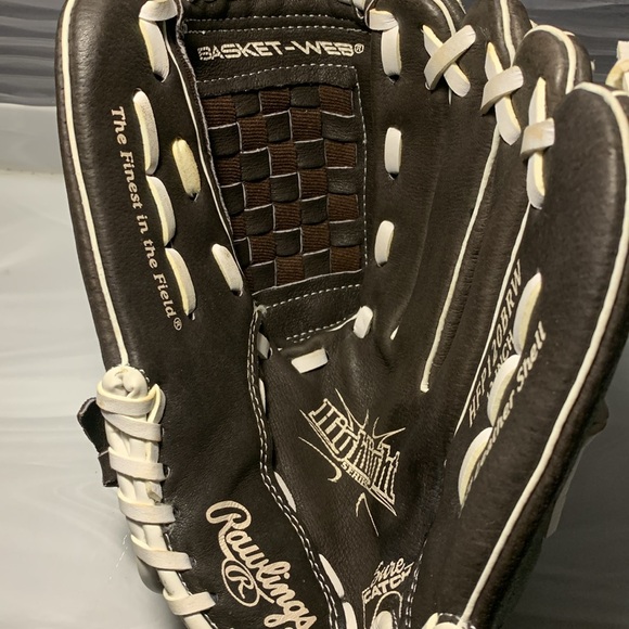Rawlings Leather baseball Mitt Like NEW Basket weave highlight HFP120BRW 12 inch - Picture 3 of 11